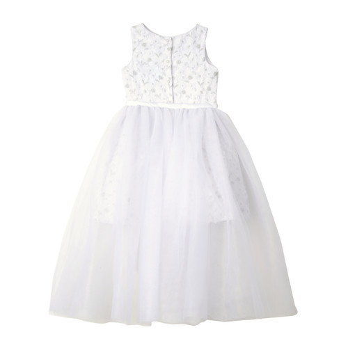 White | 3D Flower Walk Thru Dress (Size 4-6X)