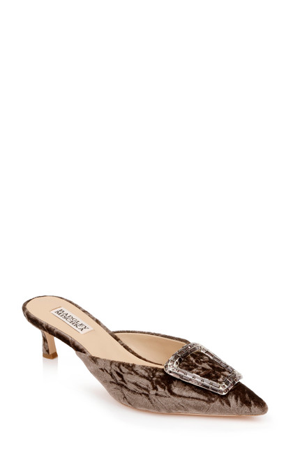 Brown Velvet | Abigayl Pointed Toe Mules