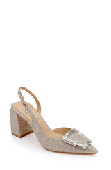 Champagne | Adaline Slingback Block Heels Front Side