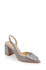 Silver Antique | Adaline Slingback Block Heels Front Side