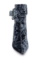 Anthracite Fabric | Adrian Velvet Block Heel Booties