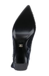 Anthracite Fabric | Adrian Velvet Block Heel Booties