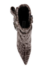 Brown Velvet | Adrian Velvet Block Heel Booties