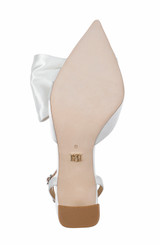 White | Alease Pointed Toe Block Heels