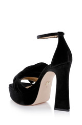 Black Velvet | Alora II Platform Sandals Back Side