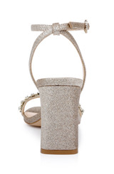 Light Gold | Alyna Bejeweled Block Heel