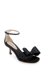 Black | Alysha Open Toe Kitten Heels