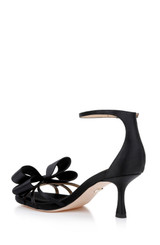 Black | Alysha Open Toe Kitten Heels