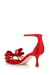 Red | Alysha Open Toe Kitten Heels