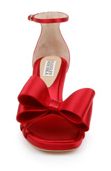 Red | Alysha Open Toe Kitten Heels