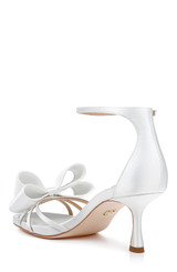 White | Alysha Open Toe Kitten Heels