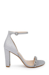 Silver | Alyssa Block Heel Sandals