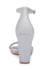 Silver | Alyssa Block Heel Sandals