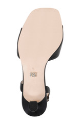 Black | Anessa Open Toe Stilettos with Jeweled Cutout Strap