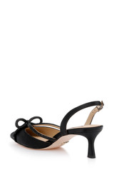 Black | Angelina Slingback Kitten Heels Back Side