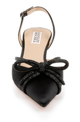 Black | Angelina Slingback Kitten Heels Front