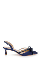 Midnight | Angelina Slingback Kitten Heels Side
