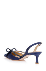 Midnight | Angelina Slingback Kitten Heels Back Side