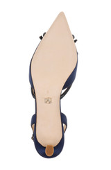 Midnight | Angelina Slingback Kitten Heels Sole
