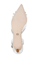 White | Angelina Slingback Kitten Heels Sole