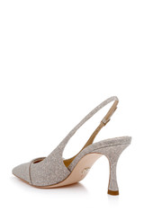 Champagne | Annmarie Jeweled Slingback Stiletto Pumps