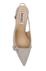 Champagne | Annmarie Jeweled Slingback Stiletto Pumps