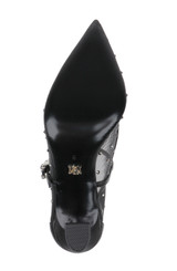 Black Leather | Antonia II Pointed Toe Mary Jane Pumps
