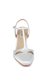 White | Aurelia Capped Toe T-Strap Stiletto Heels