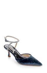 French Blue | Autumn Ankle Strap Kitten Heel Pumps