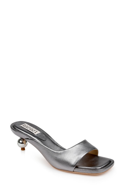 Silver Antique | Baila Asymmetrical Slide with Ball Heel