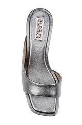 Silver Antique | Baila Asymmetrical Slide with Ball Heel