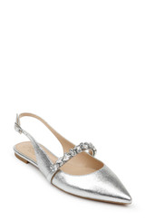 Silver | Bambi Pointed Toe Sling Back