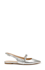 Silver | Bambi Pointed Toe Sling Back