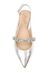 Silver | Bambi Pointed Toe Sling Back