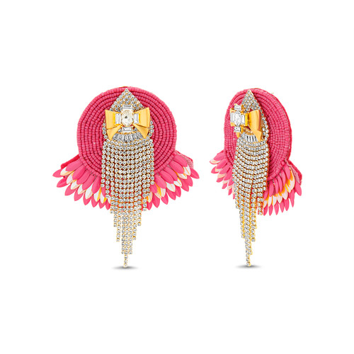 Delectable Beaded Disc Earrings Front