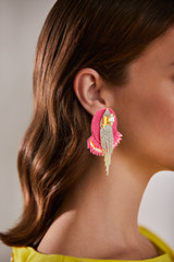 Delectable Beaded Disc Earrings Model