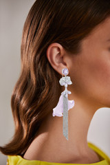 Adorable Earrings with Fringe and Petals Model