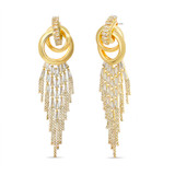 Gold | Gold Interlocking Fringe Earrings