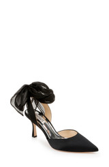 Black | Blaze Satin Bow Stilettos