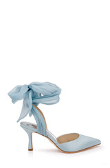 Mist Blue | Blaze Satin Bow Stilettos Side