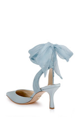 Mist Blue | Blaze Satin Bow Stilettos Back Side