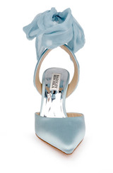 Mist Blue | Blaze Satin Bow Stilettos Front