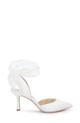 White | Blaze Satin Bow Stilettos