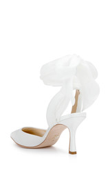 White | Blaze Satin Bow Stilettos