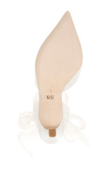 White | Blaze Satin Bow Stilettos