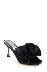 Black | Blythe Slide with Floral Detail