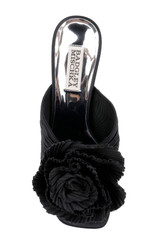 Black | Blythe Slide with Floral Detail