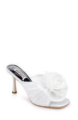 White | Blythe Slide with Floral Detail