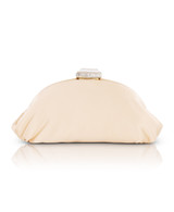 Nude | Leia Satin Pouch Clutch Front