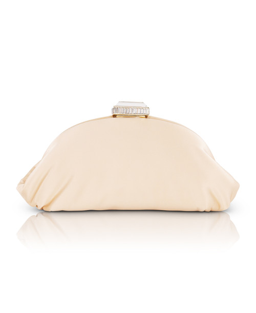 Nude | Leia Satin Pouch Clutch Front